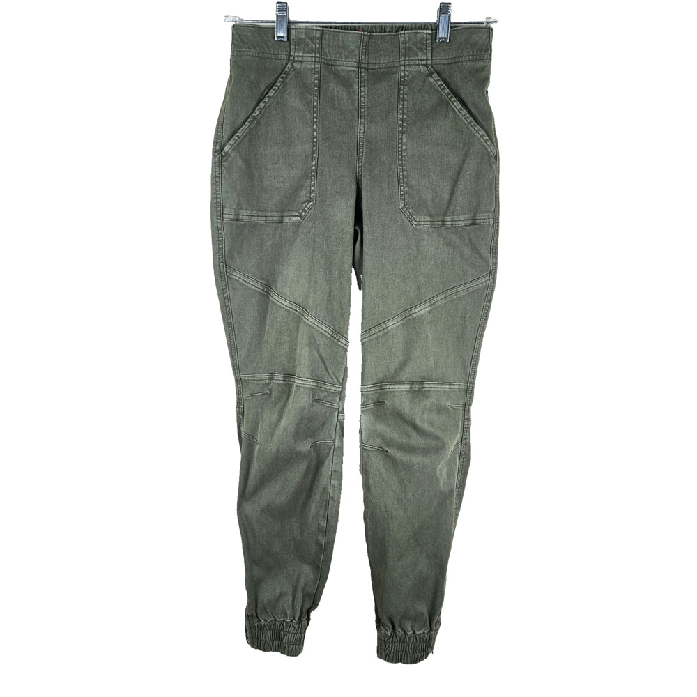 Spanx 20319R Stretch Twill Cargo Jogger Pants Washed olive Women's Medium M